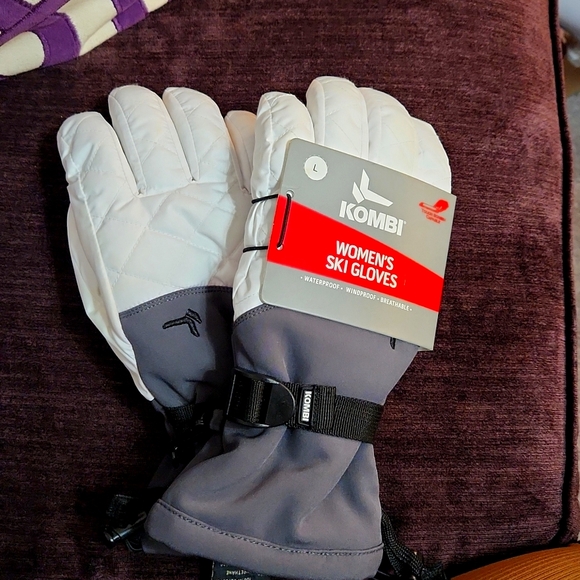 Kombi Accessories - Kombi Women's White and Gray Ski Gloves